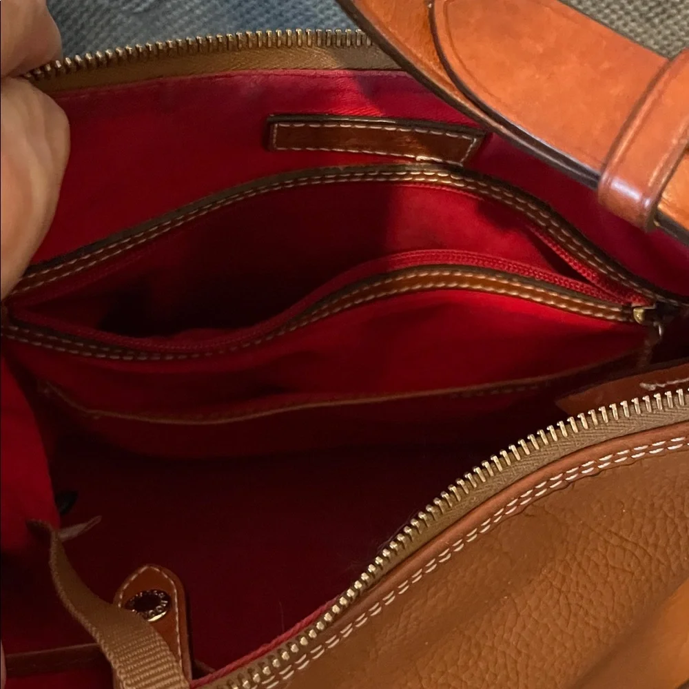 Dooney & Bourke Brown Leather Hobo Bag - Picture 2 of 6